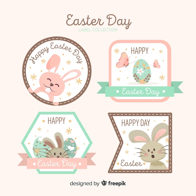 Easter bunny badge collection