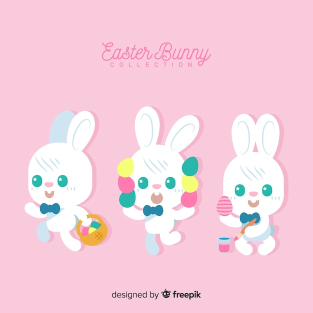 Free Vector easter bunny collection