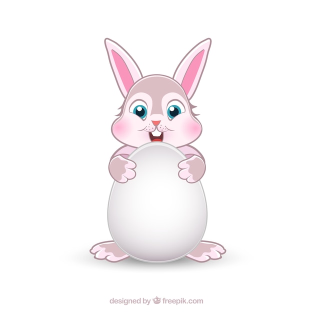 Easter bunny with a easter egg