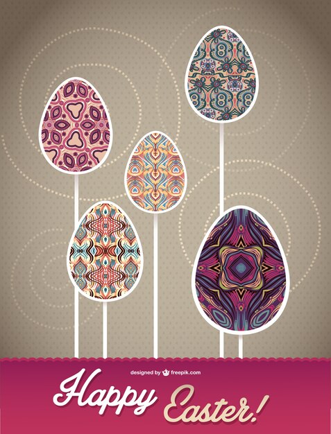 Free Vector easter card print