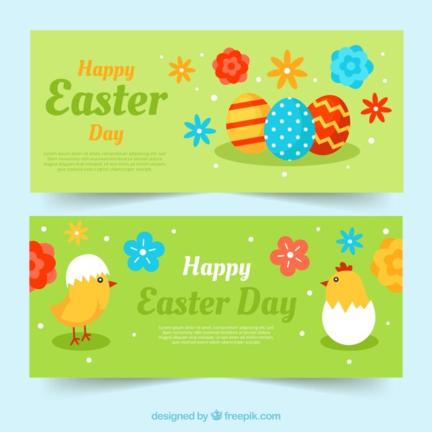 Easter day banners