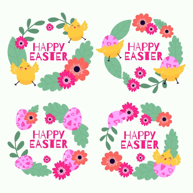 Easter day label set