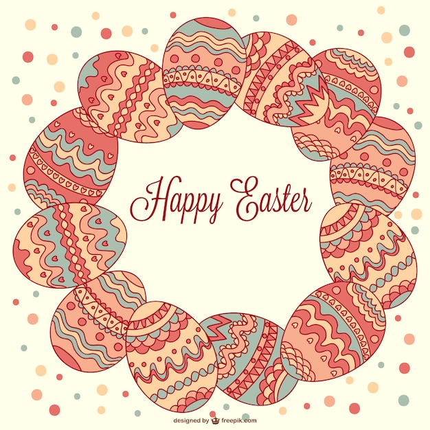 Free Vector easter decorative template