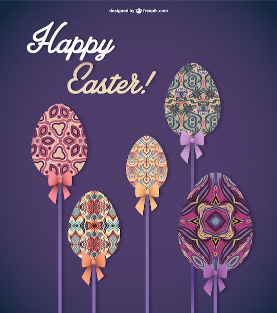 Free Vector easter ecard