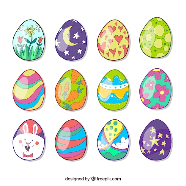 Easter egg collection of 12