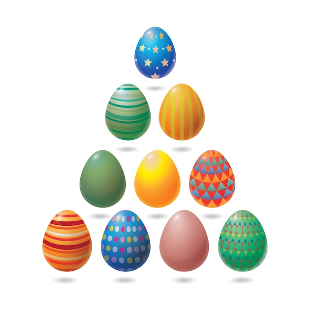 Free Vector easter eggs collection