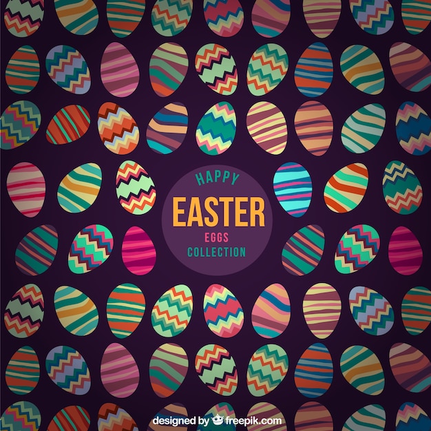 Easter eggs dark background