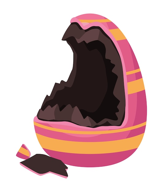 Free Vector easter eggs painted break icon