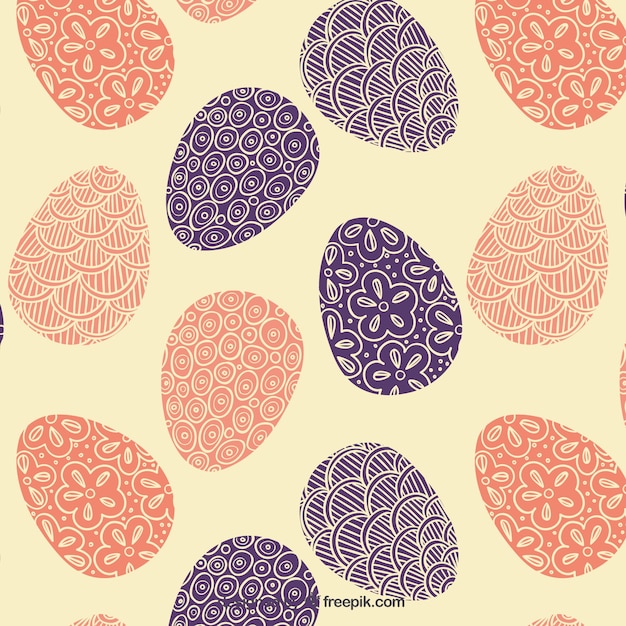 Free vector easter eggs pattern