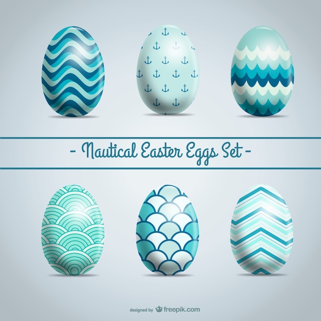 Free Vector easter eggs set abstract design 