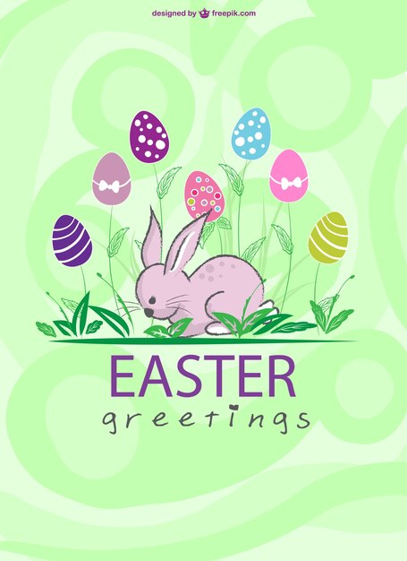 Free Vector easter greetings vector