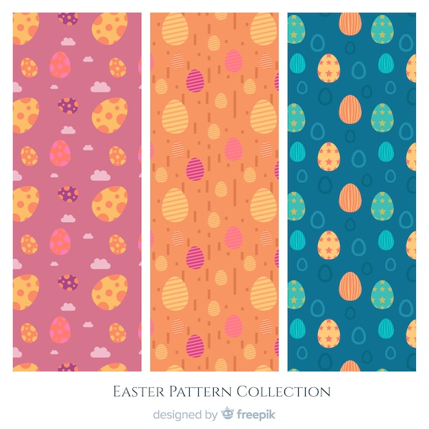 Free vector easter pattern collection