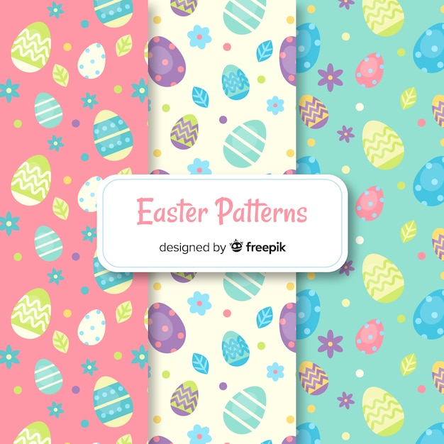 Free vector easter pattern collection