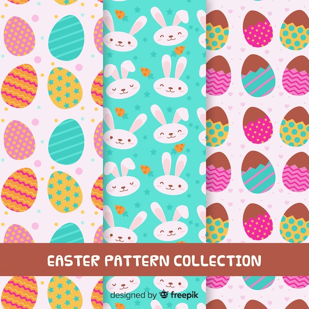 Free Vector easter pattern collection