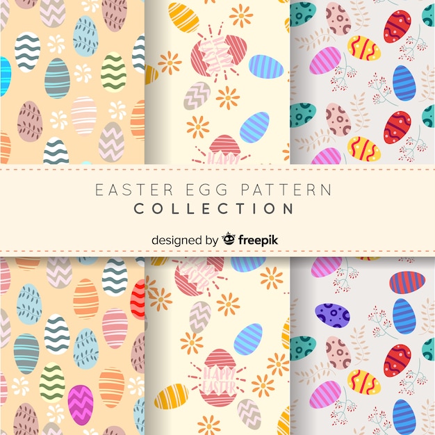 Free vector easter pattern collection