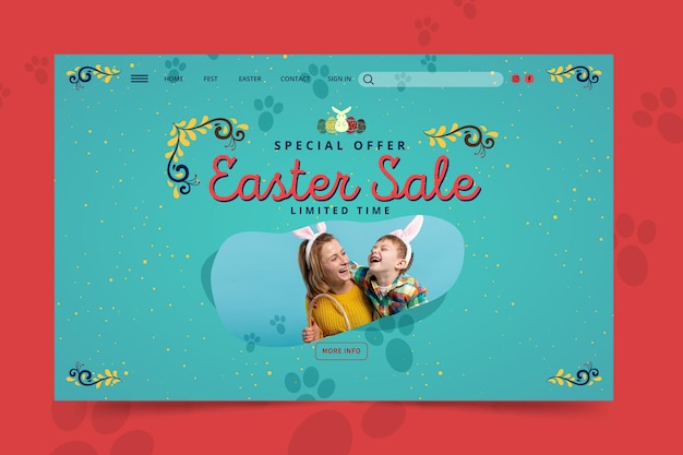 Easter sale landing page template