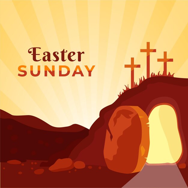 Easter sunday illustration