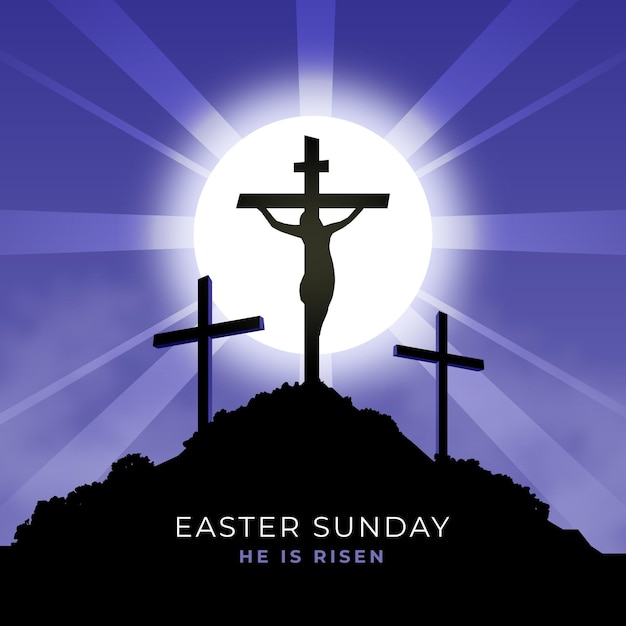 Free vector easter sunday illustration