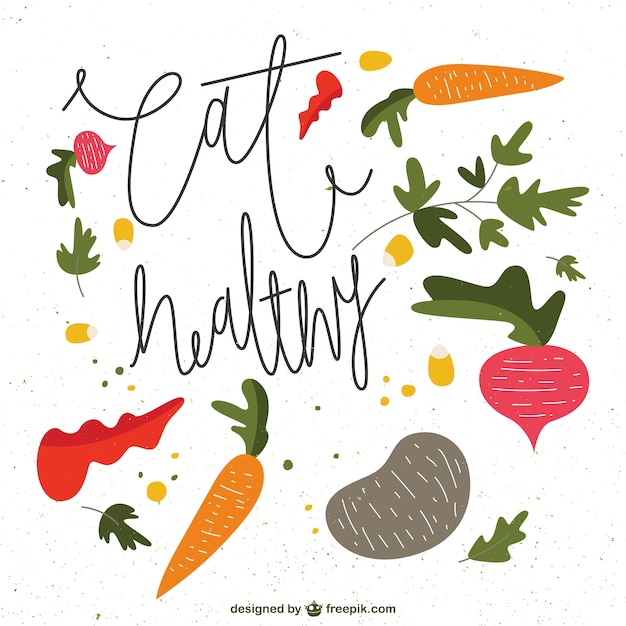 Free Vector eat healthy