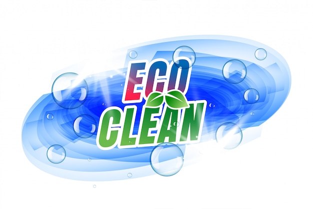 Eco clean template with bubbles