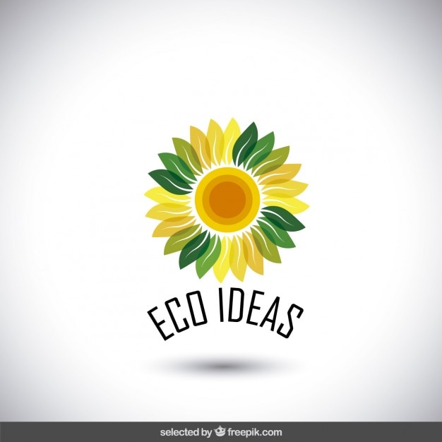 Free Vector eco ideas logo