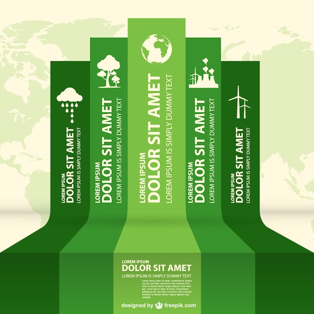 Free vector eco infography labels design