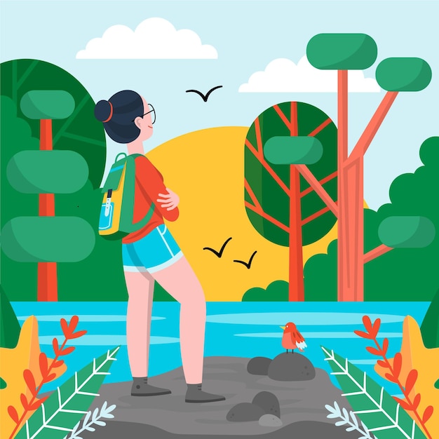 Free Vector eco tourism concept