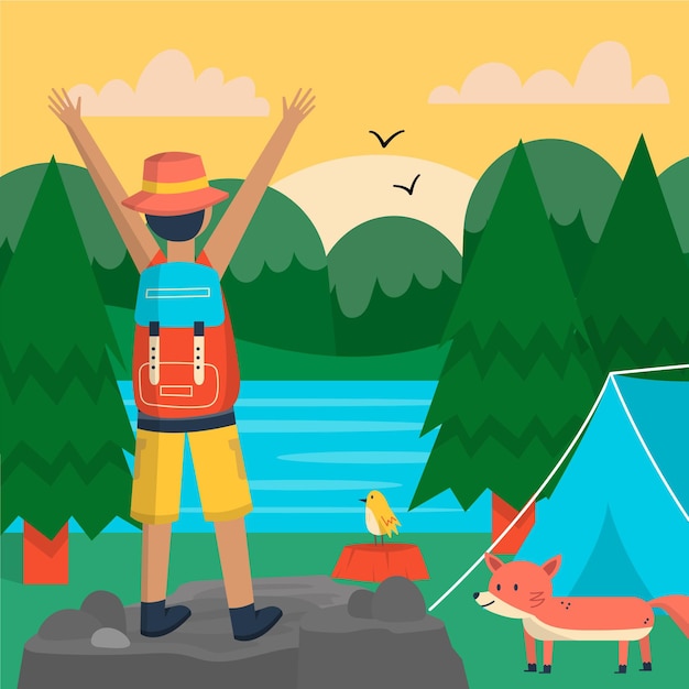 Free Vector eco tourism concept