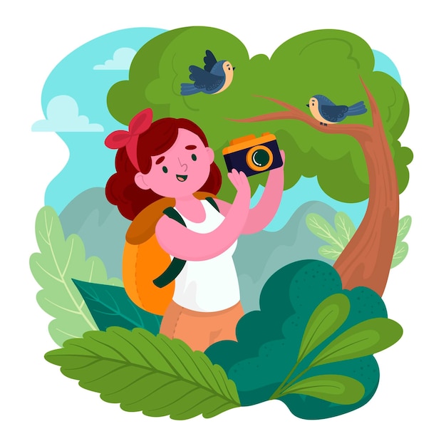 Free Vector eco tourism concept