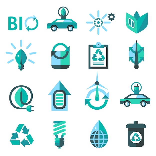 Ecology And Recycling Icons