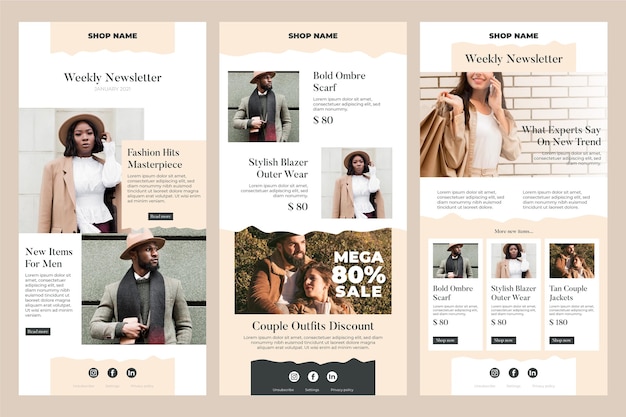 Ecommerce email template collection