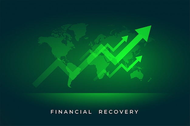 Free Vector economy stock market growth of finacial recovery