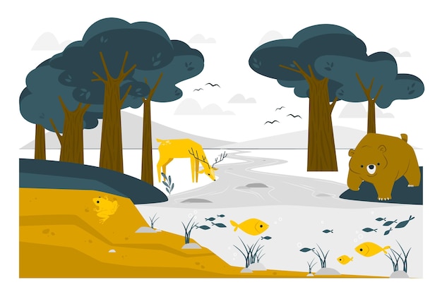 Free Vector ecosystem concept illustration