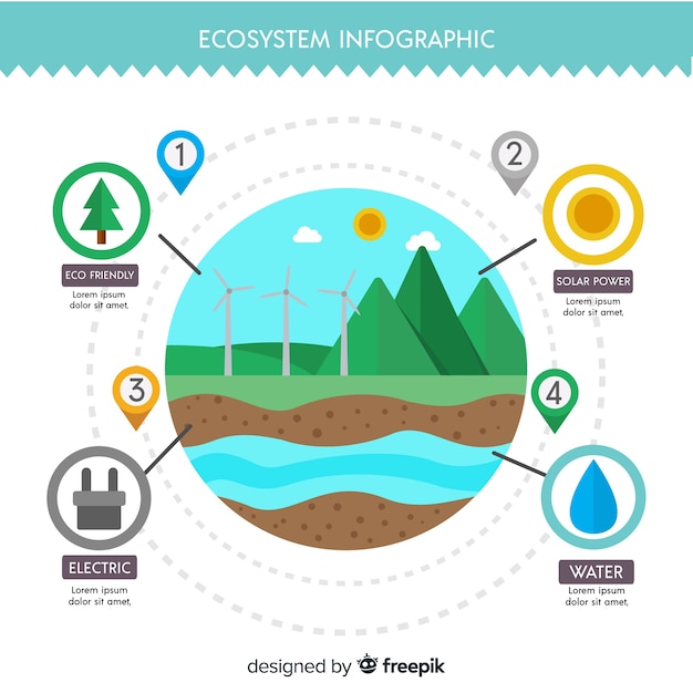 Free vector ecosystem infographic background