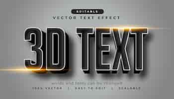 Free vector editable 3d text effect grey template