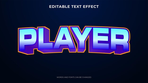 Editable 3d text effect