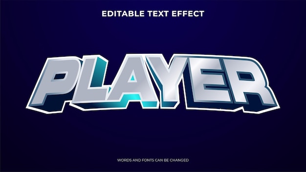 Free Vector editable 3d text effect