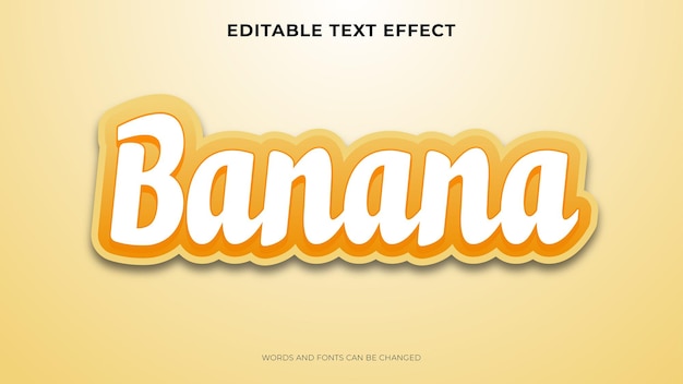 Editable banana text effect