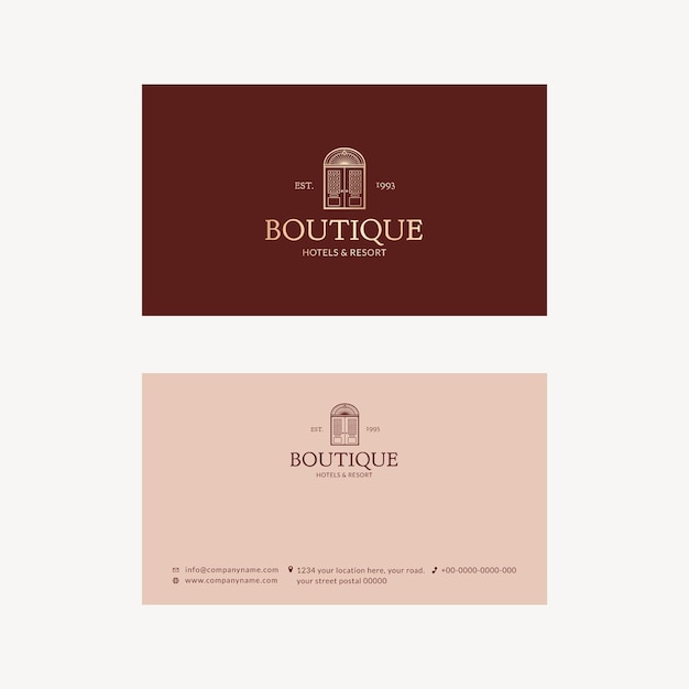 Free Vector editable business card template corporate identity design