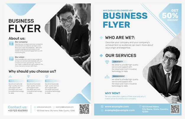 Editable business flyer template company introduction