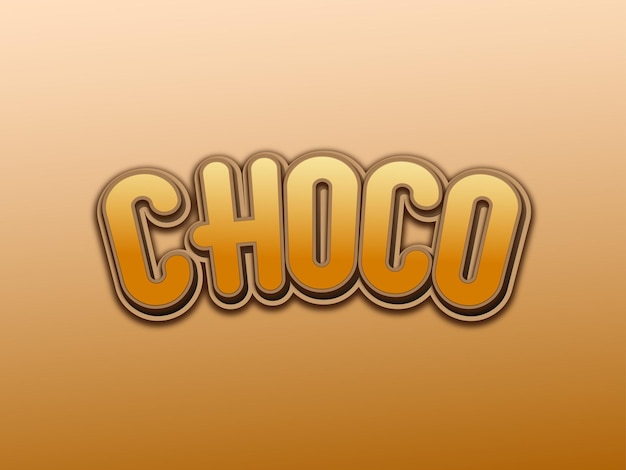 Free vector editable choco text effect vector