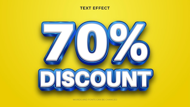 Editable discount promotion, text effect 3d text effect