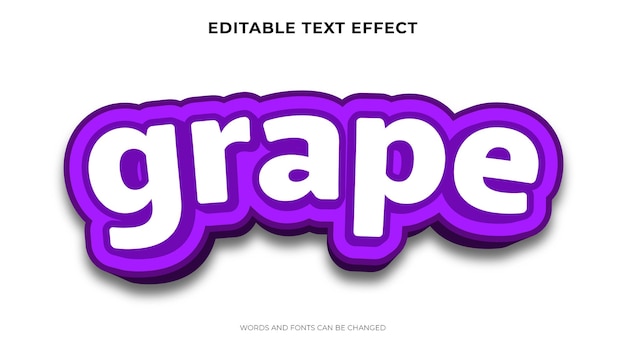 Free Vector editable grape fruit text logo template