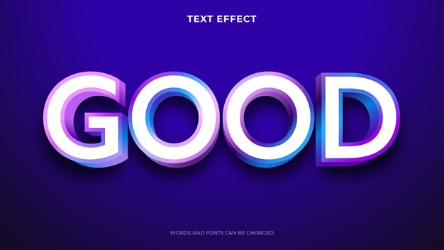 Editable holographic text effect