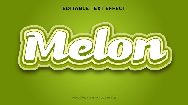 Editable melon text effect