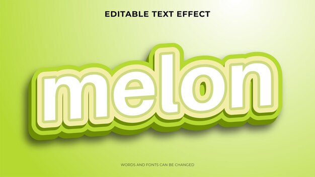 Editable melon text logo template