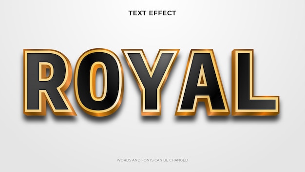 Editable royal text effect, golden text effect