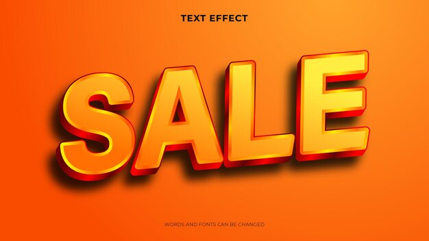 Editable sale text effect, 3d text effect