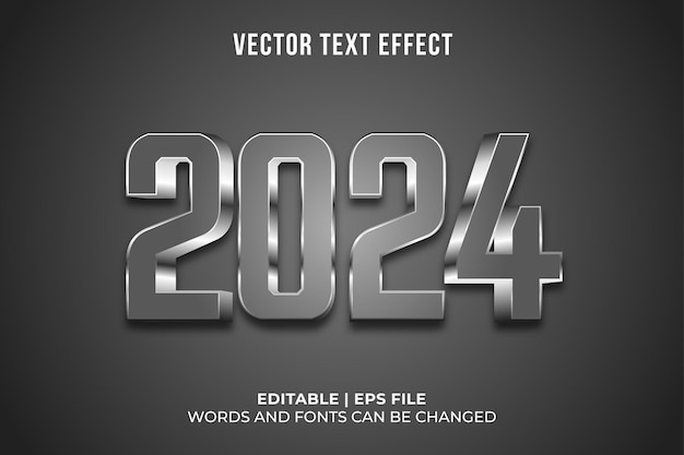 Free vector editable silver text effect