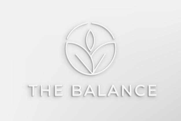 Free vector editable spa business logo vector with the balance text